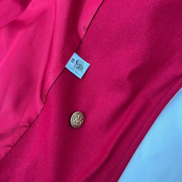 VTG Forecaster of Boston Red Wool Coat Double Breasted Made in USA Women's 18 - Picture 9 of 14